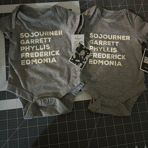 Gray Kids Bodysuit with Inspirational Print